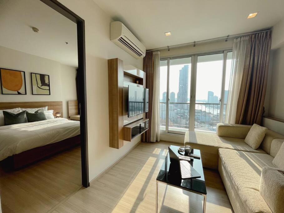 방콕 Luxurious Downtown River View Chao Phraya River 아파트 외부 사진